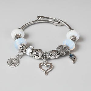 Easy Wrap Memorial Cuff Bracelet, Silver - - LadybugfeetDesigns -
