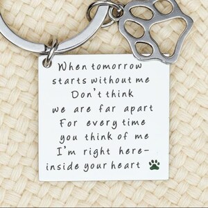 Pet Bereavement Key Chain, Key Holder - - LadybugfeetDesigns -