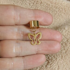 Butterfly Ear Cuff, Gold - - LadybugfeetDesigns -