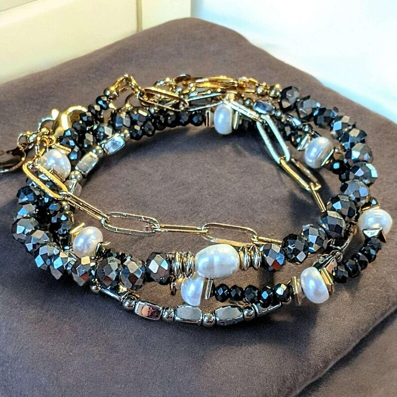 Elegant Energy Crystal Endless wrap bracelet - - LadybugfeetDesigns -
