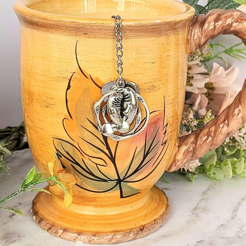Manatee & Calf - Home is where your Heart is Tea Infuser Steeper - - LadybugfeetDesigns -