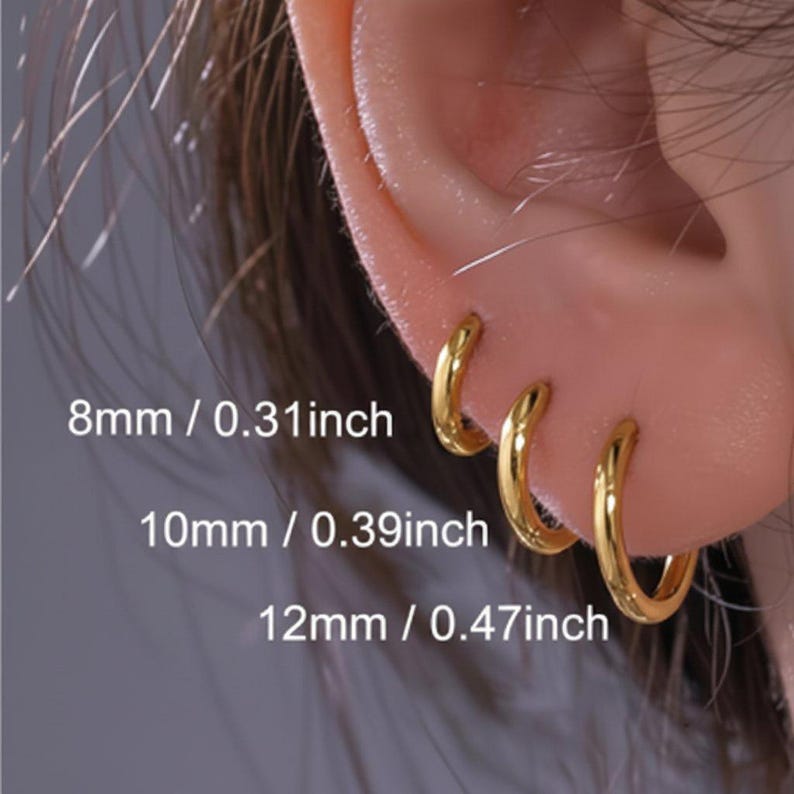 CZ Honeybee Hoop earrings, Gold -12mm - - LadybugfeetDesigns -
