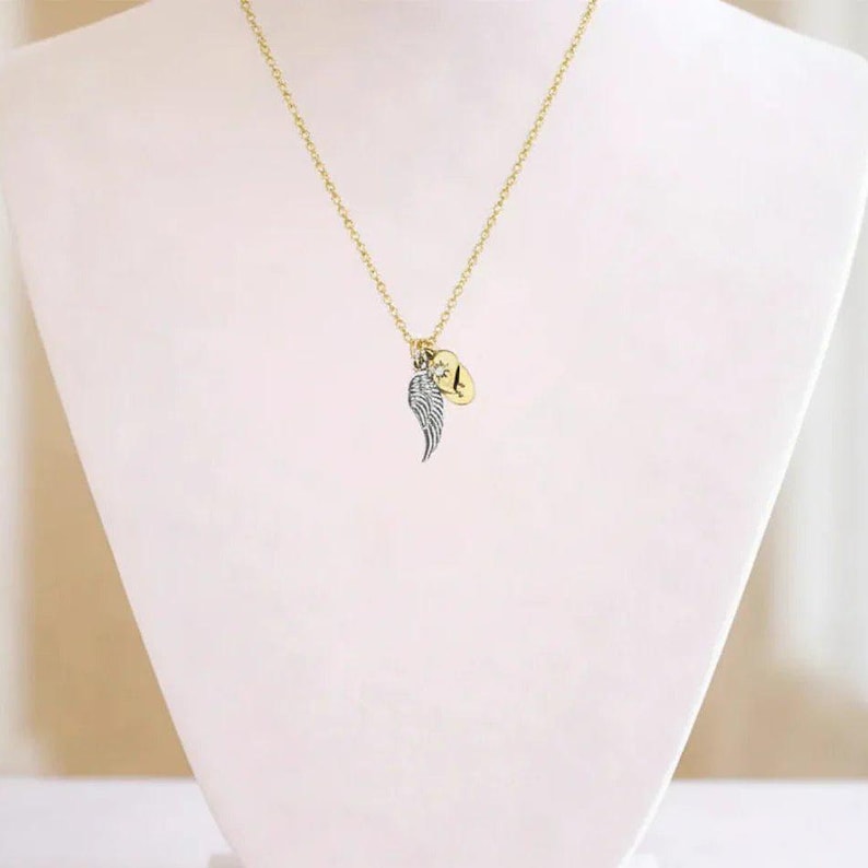 Forever in my Heart Memory necklace, Gold - 20 inch - - LadybugfeetDesigns -