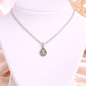 Tree of Life Drop Necklace, Silver - 20 inch - - LadybugfeetDesigns -