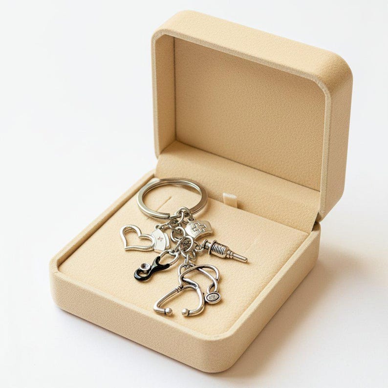 Nurse Keychain - - LadybugfeetDesigns -