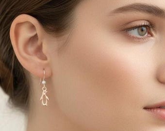 Penguin Sterling Silver dangle earrings