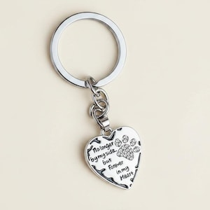 Pet Bereavement Heart Key Chain, Key Holder - - LadybugfeetDesigns -
