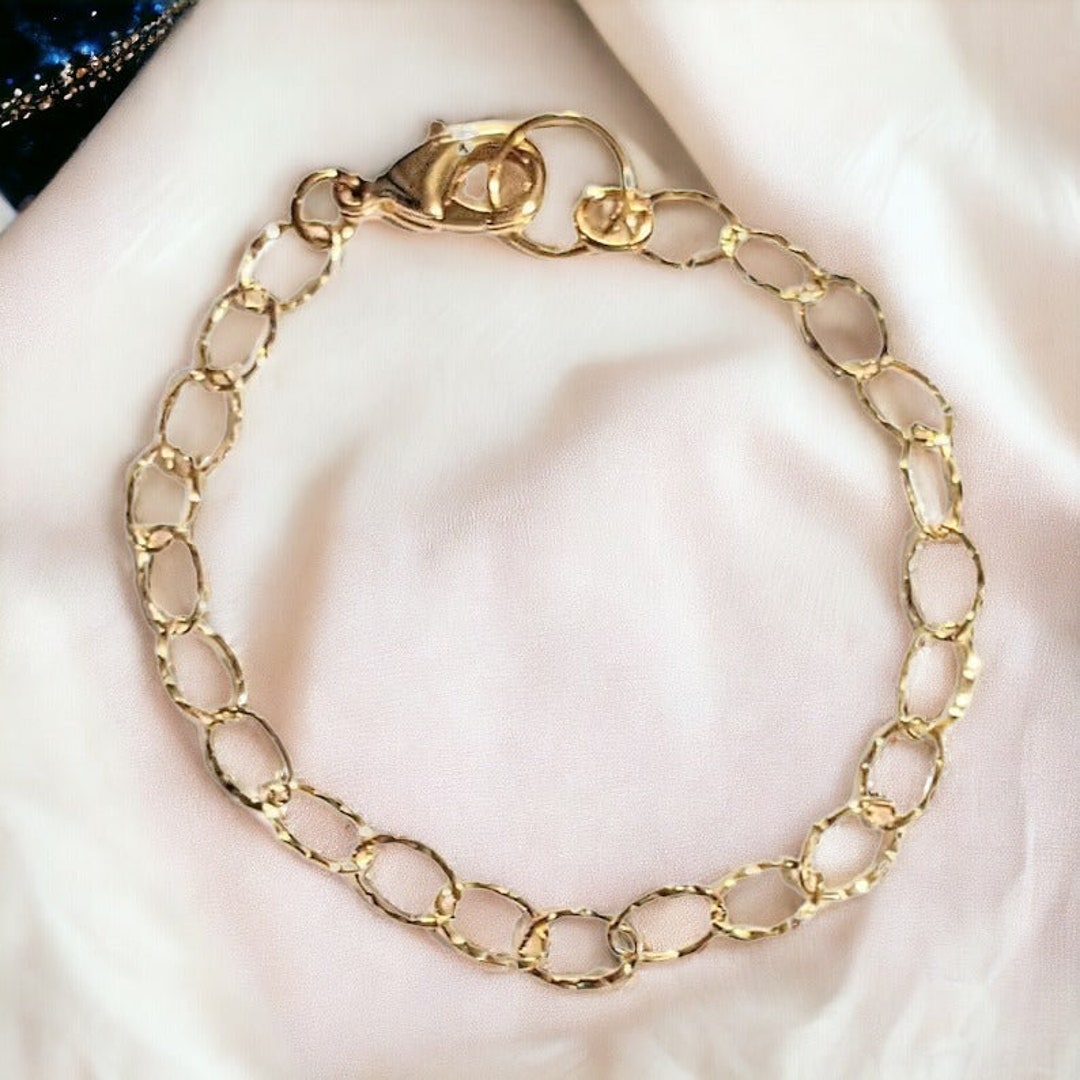 14K Gold Filled Charm Bracelet Base D.i.y. Build Your Charm Bracelet Etsy