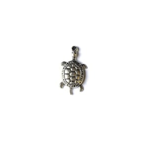Silver Large Turtle/Tortoise Charm - - LadybugfeetDesigns -