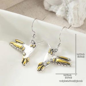 Rustic Hummingbird Hook Earrings - - LadybugfeetDesigns -