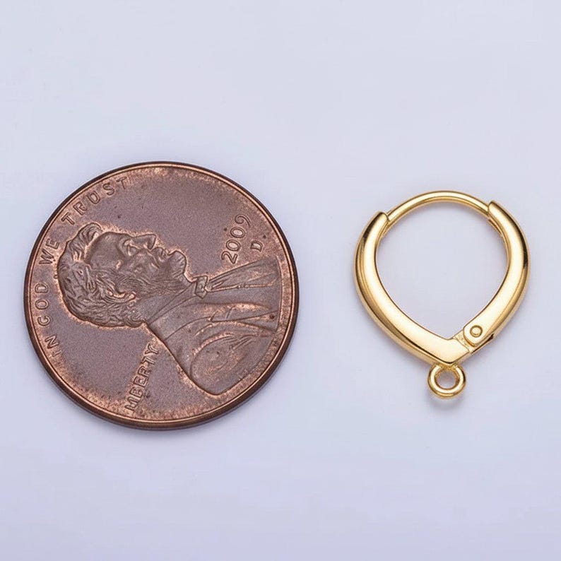 Hedgehog Hoop Charm Earrings, Gold -15mm - - LadybugfeetDesigns -