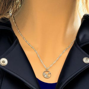 Sun Rays Pendant necklace, Silver - 20 inch - - LadybugfeetDesigns -