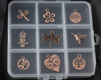 Boho Nature Charm Box - 9 pc., Rose-Gold/Copper