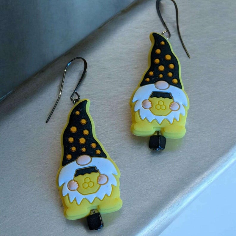 Gnome Theme Earrings II - - LadybugfeetDesigns -