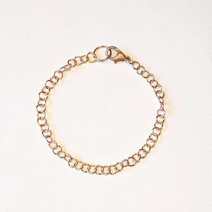 Rose Gold Small Rolo Charm Bracelet Base - D.i.y. - Build Your Charm Bracelet! - - LadybugfeetDesigns -