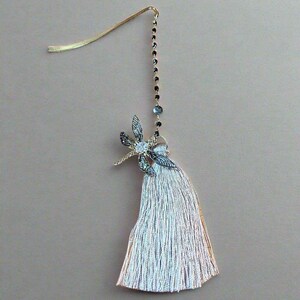 Dragonfly Beaded Bookmark - - LadybugfeetDesigns -
