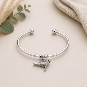Manatee Euro Bangle Cuff, Silver