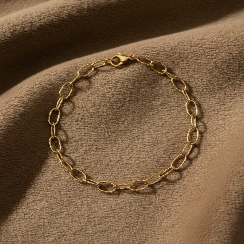 14K Gold PVD Charm Bracelet Base - D.i.y. - Build Your Charm Bracelet! - - LadybugfeetDesigns -