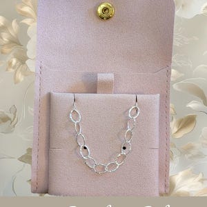 925 Sterling Silver Hammered Oval Link Charm Bracelet Base - D.i.y. - Build Your Charm Bracelet! - - LadybugfeetDesigns -