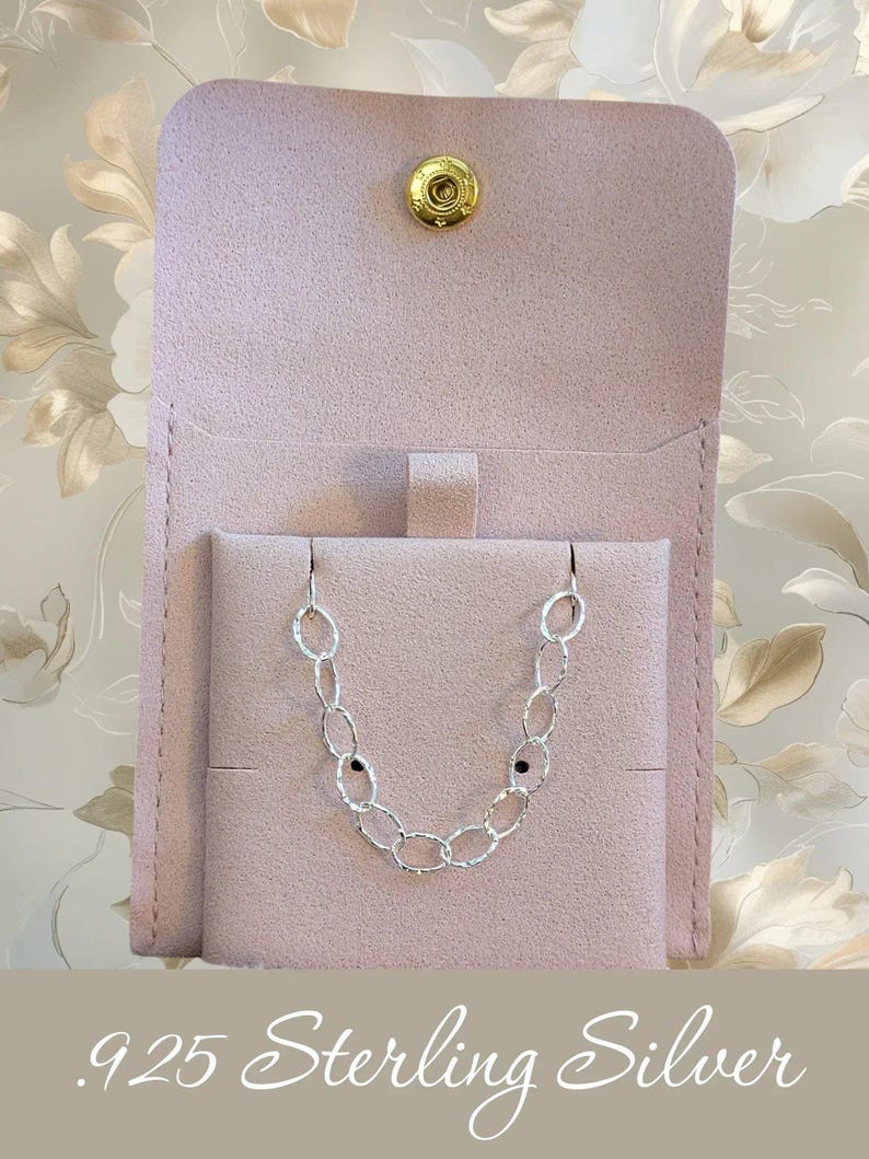 925 Sterling Silver Hammered Oval Link Charm Bracelet Base - D.i.y. - Build Your Charm Bracelet! - - LadybugfeetDesigns -