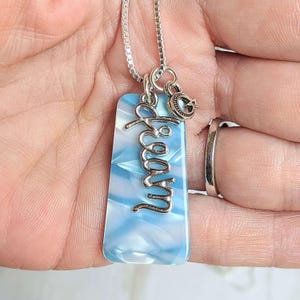 Dream Tag necklace, Sterling Silver - 30 inch - - LadybugfeetDesigns -