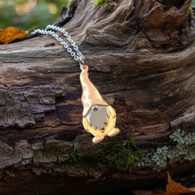 Boho Gnome Necklace II, Silver - - LadybugfeetDesigns -