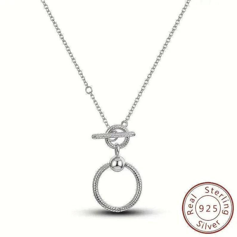 Sleeping Under the Stars Sterling Silver Toggle Charm Necklace, 20 inches - - LadybugfeetDesigns -