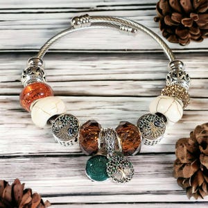Tree of Life Euro Cuff Wrap Bracelet, Silver - - LadybugfeetDesigns -
