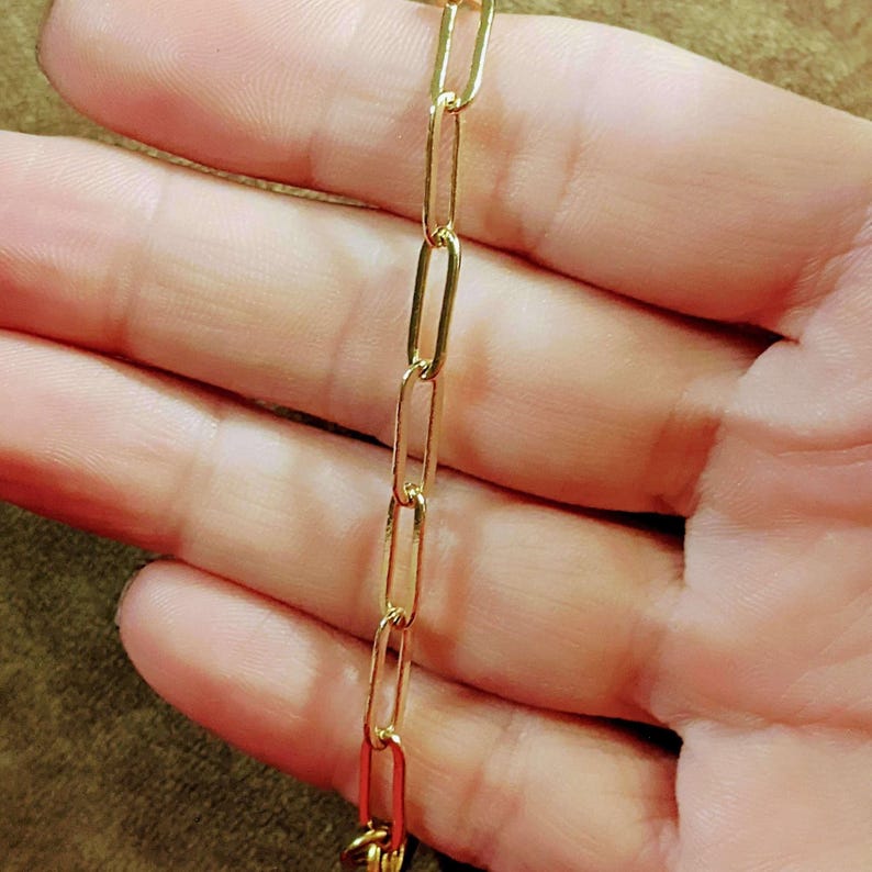 Autumn Leaf Gold Paperclip Chain Bracelet - - LadybugfeetDesigns -