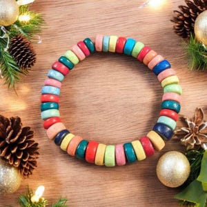 Multi Colored Unisex stretch bracelet - - LadybugfeetDesigns -