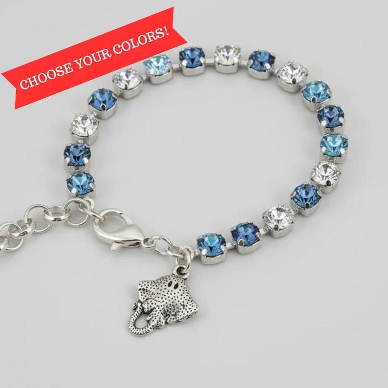 Manta Ray Faceted Crystal Bracelet - - LadybugfeetDesigns -