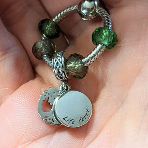 Tree of Life - Life Force Sterling Silver Toggle Charm Necklace, 20 inches - - LadybugfeetDesigns -