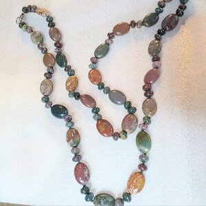 Indian Agate Semi-Precious Gemstone Necklace - 20-36 inches - - LadybugfeetDesigns -