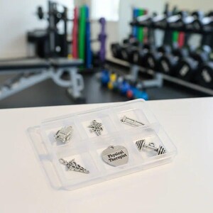 Physical Therapist Mini Charm Box - 6 pc., Silver - - LadybugfeetDesigns -