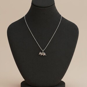 Armadillo Pendant charm necklace, Sterling Silver - 22 inch - - LadybugfeetDesigns -