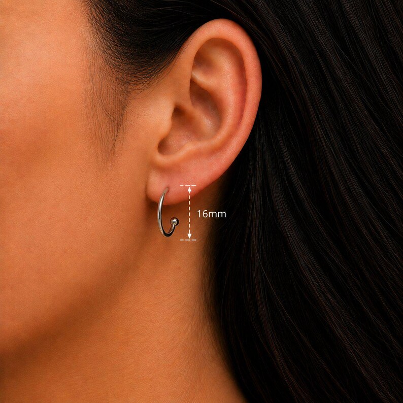 Rustic Heart Hoop Earrings, Silver - 16mm - - LadybugfeetDesigns -