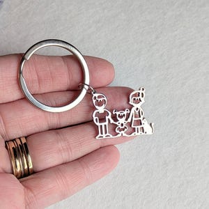 Happy Family Key Chain, Key Holder - - LadybugfeetDesigns -