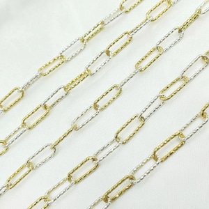 Two-Tone Paperclip & Initial Necklace Set - - LadybugfeetDesigns -
