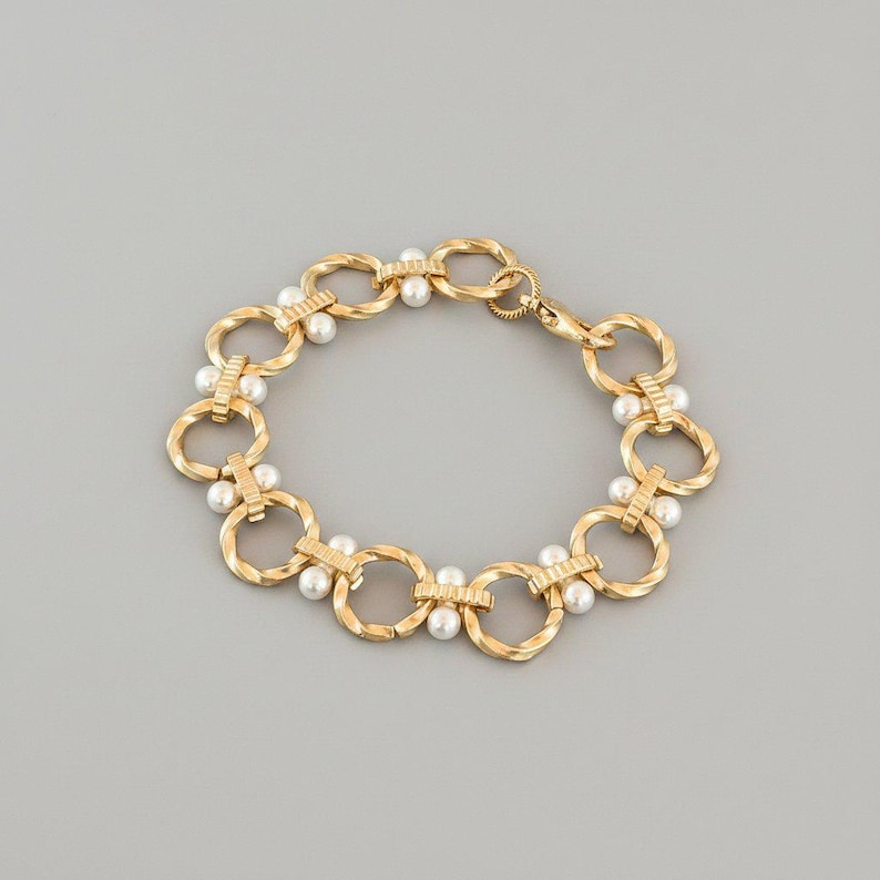 Chunky Two-Tone Chain Bracelet - - LadybugfeetDesigns -