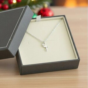 Flamingo Pendant Necklace, Silver - 18 - 22 inches - - LadybugfeetDesigns -