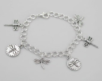 Silber Libellen-Bettelarmband