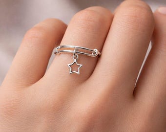 Star Expandable Charm Ring
