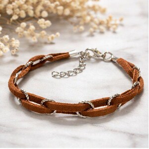 Braided Suede Bracelet - - LadybugfeetDesigns -
