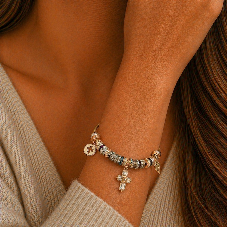 Easy Wrap Memorial Cuff Bracelet, Gold - - LadybugfeetDesigns -