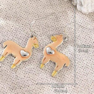 Rustic Alpaca/Llama Hook Earrings - - LadybugfeetDesigns -