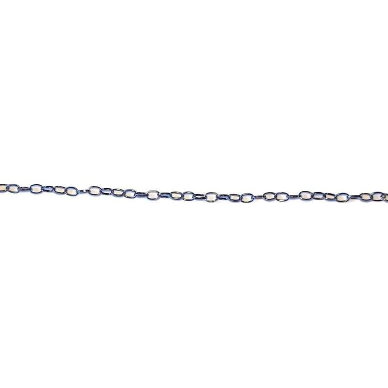 Black Steel Oval Link Charm Bracelet Base - D.i.y. - Build Your Charm Bracelet! - - LadybugfeetDesigns -