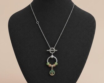 Tree of Life - Life Force Sterling Silver Toggle Charm Necklace, 20 inches