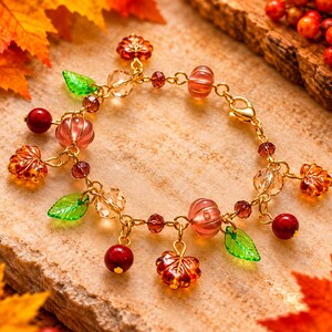 Autumn Glow Crystal Bead Bracelet, Gold - - LadybugfeetDesigns -