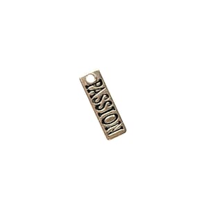 Silver Passion Tag Charm - - LadybugfeetDesigns -