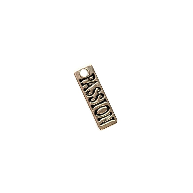 Silver Passion Tag Charm - - LadybugfeetDesigns -